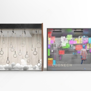 现代橱窗3D模型下载